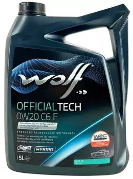 Wolf OfficialTech 0W-20 C6 F 5 L