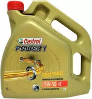 Castrol 15F589_c, Castrol Power 1 4T 15W-50 4 Liter, Grundpreis: &euro; 8,07 / l