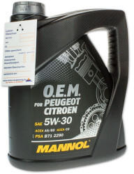 Mannol 7703 5W-30 O.E.M. für Peugeot/Citroen (4 l)