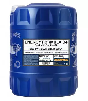 Mannol Energy Formula C4 5W-30 (20 l) Mannol Energy Formula C4 5W-30 (20 l)