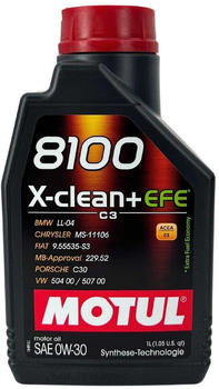 Motul 8100 X-Clean+ EFE 0W-30 (1 l)