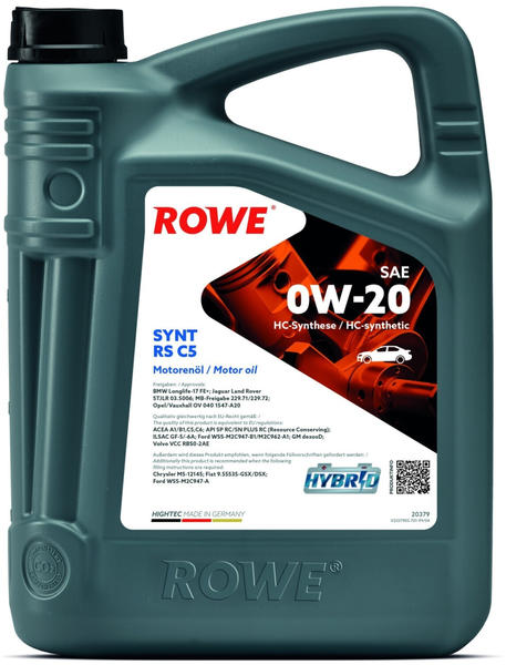 ROWE HIGHTEC SYNT RS C5 SAE 0W-20 (5 l)