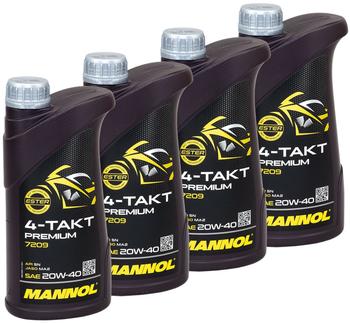 Mannol 4-Takt Premium 20W40 API SM MN7209 - 4 x 1 L