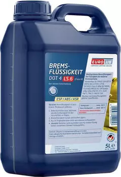 EuroLub Bremsfl&uuml;ssigkeit DOT4 LS.6 (CLASS6) 5L (549005)