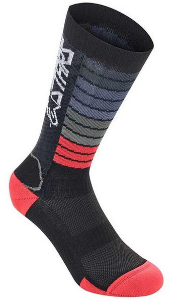 Alpinestars Drop 22 Socken schwarz/rot