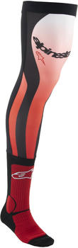 Alpinestars Knee Brace Motocross Socken weiß/rot