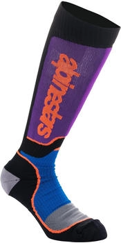 Alpinestars Plus Jugend Motocross Socken schwarz/lila