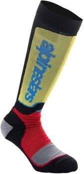 Alpinestars Plus Jugend Motocross Socken schwarz/rot/gelb