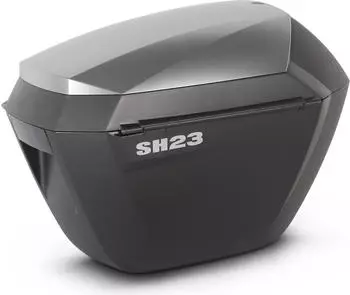 Shad SH23 Alu Look Seitenkoffer schwarz-silber