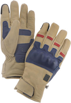 Helston's Wislay Leather Gloves beige/blue/red