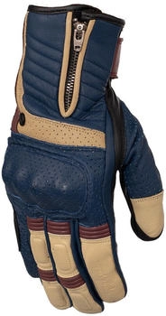 Rusty Stitches Simon Retro Handschuhe blau-beige