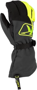 Klim Klimate Gauntlet Snowmobil Handschuhe schwarz/grau/gelb