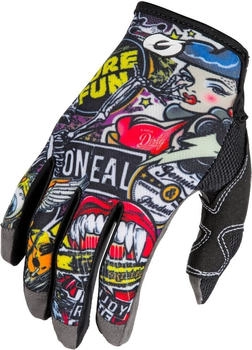O'Neal Mayhem Crank Motocross Handschuhe schwarz/mehrfarbig