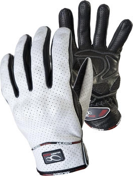 Mugen Race Aeroflux perforierte Handschuhe (G-MNR-3708) schwarz-weiss