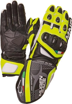 Mugen Race Neptun Handschuhe (G-MNR-1570) schwarz-weiss-gelb