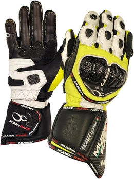 Mugen Race Bornew Handschuhe (G-MNR-1461) schwarz-weiss-fluo gelb