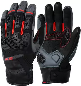 Modeka Atlaz Motorradhandschuhe (072150-398) schwarz/dunkelgrau
