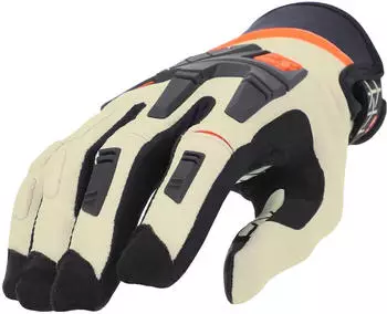 Acerbis X-Enduro Motorradhandschuhe beige/schwarz/orange