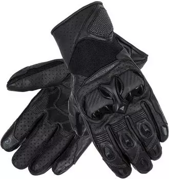 Rebelhorn Flux II Leder Motorradhandschuhe schwarz