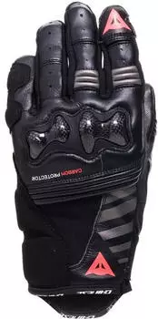 Dainese Reacto Carbon Short Damen-Motorradhandschuhe schwarz/rosa