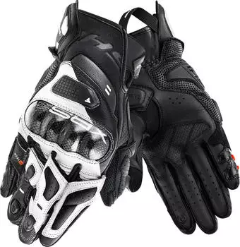 Shima XRS-3 Motorrad Handschuhe Herren Leder schwarz/wei&szlig;