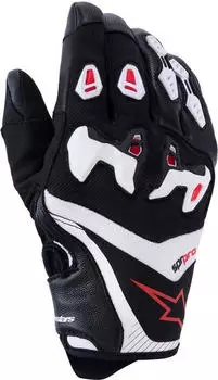 Alpinestars SP-R Pro Motorradhandschuhe schwarz/wei&szlig;/rot