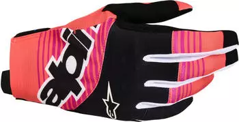 Alpinestars 2023 Techstar Gloves (3560125-3217) hei&szlig;es korallenrot/schwarz/fuchsia