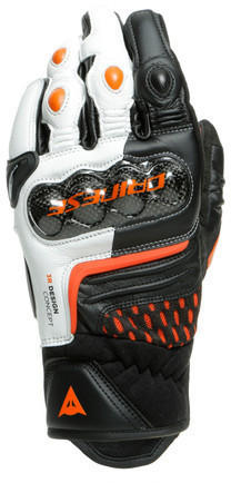 Dainese Carbon 3 Short Gloves Black/White/Orange