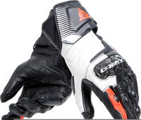 Dainese 2815957-N32-L, Dainese Carbon 4 Long Damen Motorradhandschuhe Schwarz Weiss