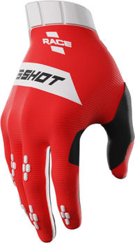 Shot Race Handschuhe weiss/rot