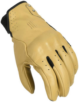 Macna Rouge perforierte Damen Motorrad Handschuhe schwarz/beige