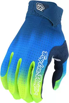Troy Lee Designs Air Jet Fuel Motocross Handschuhe blau/gelb