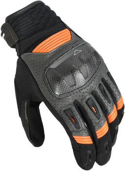 Macna Rime perforierte Motorrad Handschuhe schwarz/orange