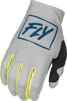 Fly Racing Lite Motocross Handschuhe grau-gelb