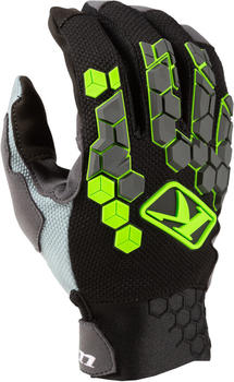 Klim Dakar Motocross Handschuhe schwarz/grün