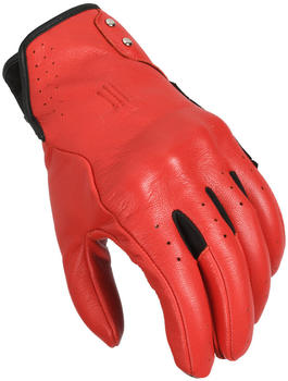Macna Rouge perforierte Damen Motorrad Handschuhe schwarz/rot