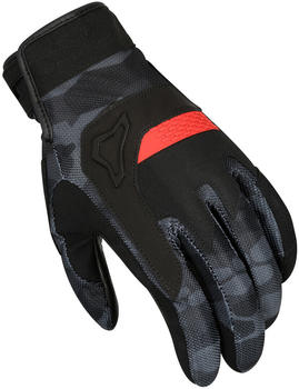 Macna Congra Camo Motorrad Handschuhe schwarz/grau-rot