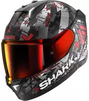 Shark HE0829E KUR-L, Shark Skwal i3 Hellcat Integralhelm unisex Thermoplast...