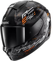 Shark HE1109EKSOXL, Shark Ridill 2 Molokai, Integralhelm - Schwarz/Silber/Orange - XL