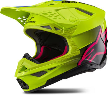 Alpinestars Supertech M10 Helmet S24 Unite yellow fluo/blac/diva pink glossy