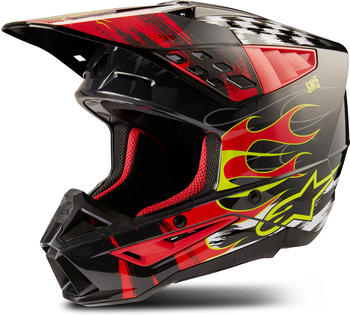 Alpinestars SM5 Helmet S24 Rash dark gray/bright red glossy