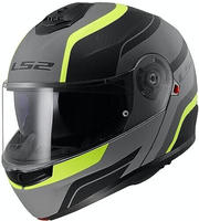 LS2 569082254XS, LS2 FF908 Strobe II Monza Klapphelm Schwarz Grau Gelb male