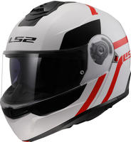 LS2 569082032XS, LS2 FF908 Strobe II Autox Klapphelm Weiss Rot male