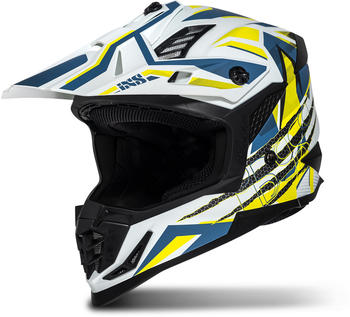IXS 363 2.0 MX Helmet white matt/blue/yellow fluo
