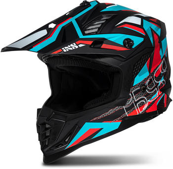 IXS 363 2.0 MX Helmet black matt/petrol/red