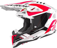 Airoh AV3SA55XL, Airoh Aviator 3 Saber Motocross Helm Weiss Rot male