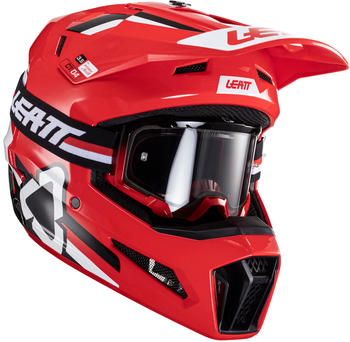Leatt 3.5 Moto Helmet Kit with 4.5 Goggle V24 Red