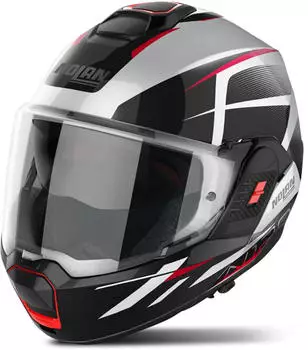 Nolan N120-1 Nightlife silver/black/red