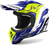 Airoh AV22G31F, Airoh Aviator Ace 2 Ground, Helmschirm - Wei&szlig;/Blau/Neon-Gelb