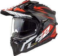 LS2 467012232XL, LS2 MX701 Explorer Spire Motocross Helm Schwarz Grau Rot male